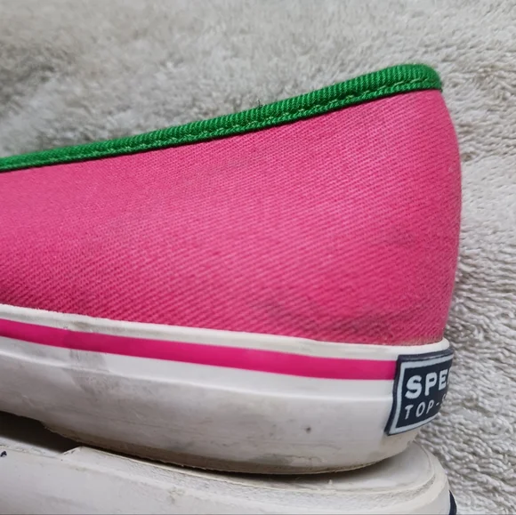 Sperry top sider Flats 7 pink heart nautical print - Picture 12 of 12